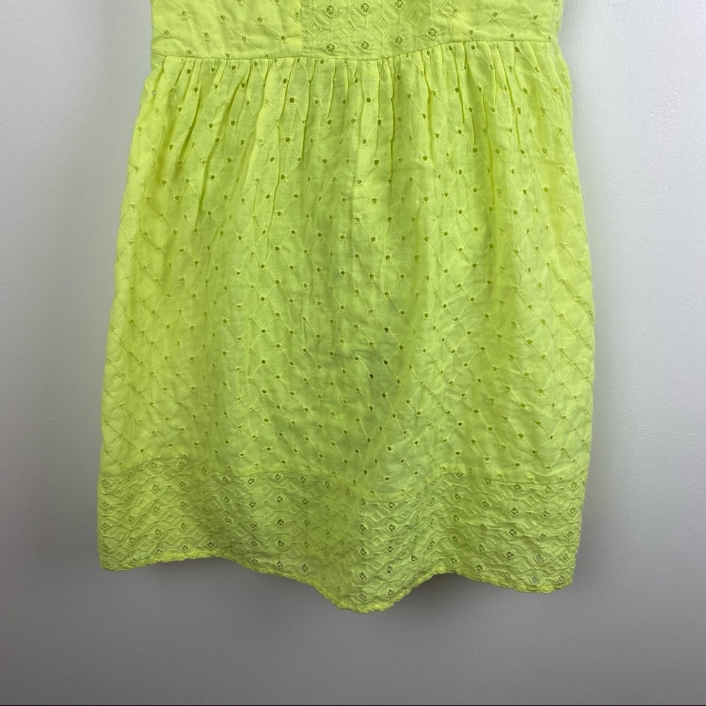 American Eagle Neon Eyelet Cutout Cotton Dress Y2K 2000s - Picture 3 of 9